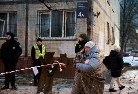 Russian ballistic missile attack on Kyiv